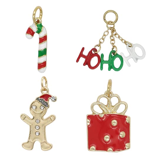 Buy in Bulk 12 Pack: Enamel Christmas Charm Set by Bead Landing